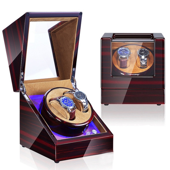 Watch Shaker Automatic Mechanical Watch Rotating Motor Winding Box, US / EU / UK Plug(Ebony Camel Flannel)