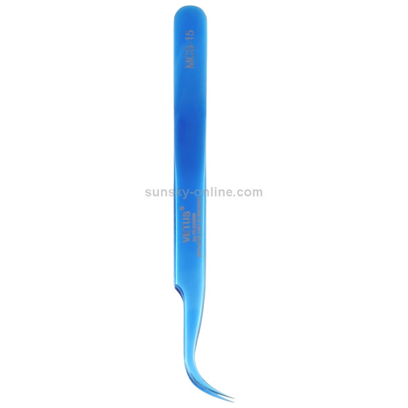 Vetus MCS-15 Bright Blue Curved Tweezers