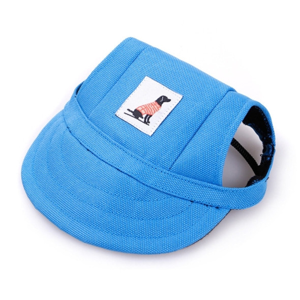 Pet Accessories Adjustment Buckle Baseball Cap, Size: M(Blue)