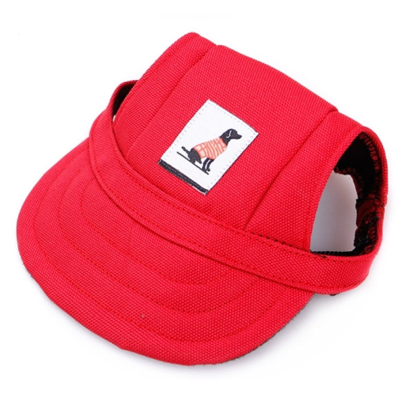 Pet Accessories Adjustment Buckle Baseball Cap, Size: M(Red)