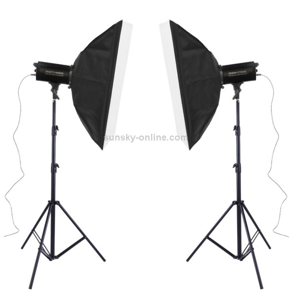 TRIOPO Oubao TTR400W 60x90cm Studio Softbox + Tripod Mount + 2x E27 150W Light Bulb Photography Lighting Tow Piece Set