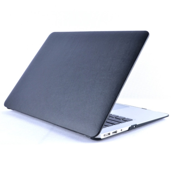 Laptop PU Leather Paste Case for MacBook Air 13.3 inch A1932 (2018) (Black)