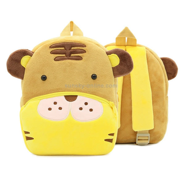 Kids 3D Animal Velvet Backpacks Children Cartoon Kindergarten Toys Gifts School Bags(Tiger)