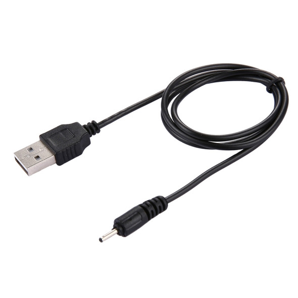 USB to 2.0mm DC Charging Cable, Length: 65cm(Black)