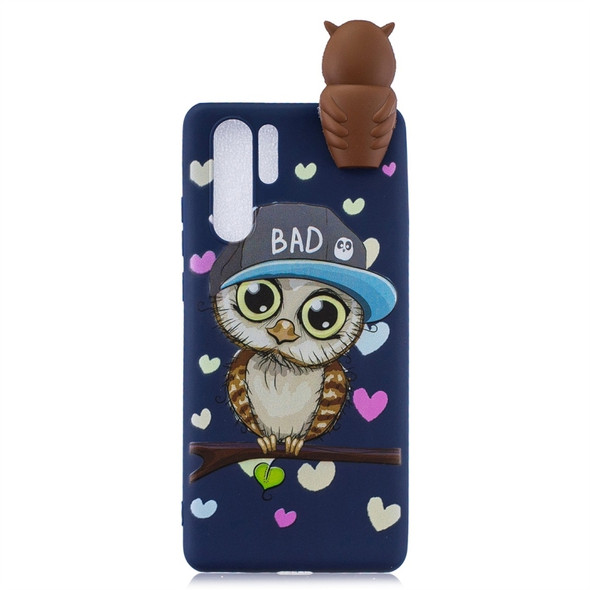 For Huawei P30 Pro Shockproof Cartoon TPU Protective Case(Blue Owl)