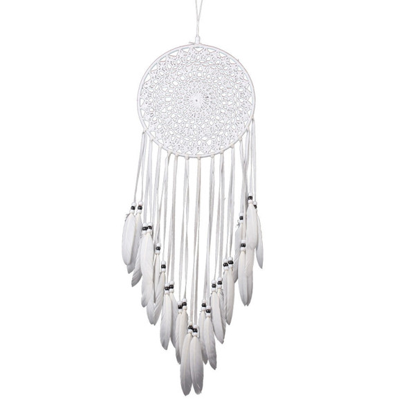 Creative Hand-Woven Crafts Dream Catcher Home Car Wall Hanging Decoration(White)