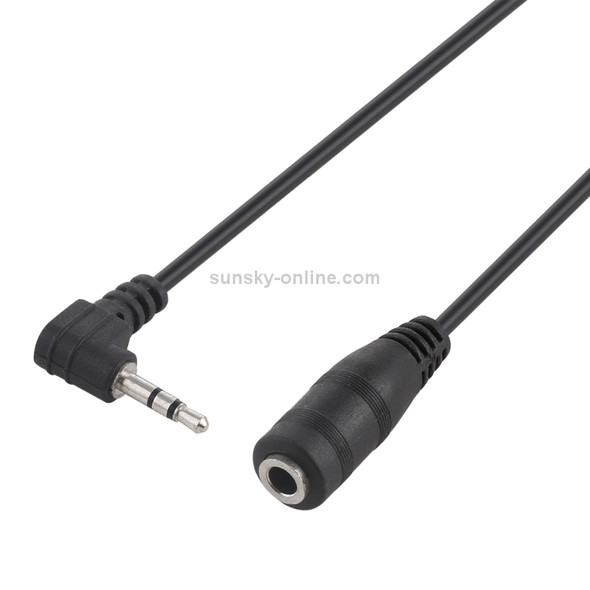 2.5mm Male Elbow to 3.5mm Female Audio Stereo Converter Adapter Cable