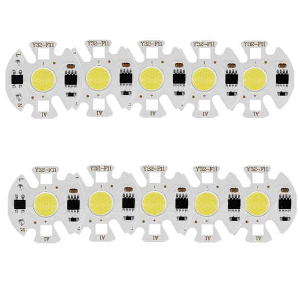 10 PCS COB LED Light Chip AC 220V LED Bulb Light Intelligent IC Driver Bulb Light DIY Spotlight Downlight Chip Outdoor Flood Light(5W(Cold White))