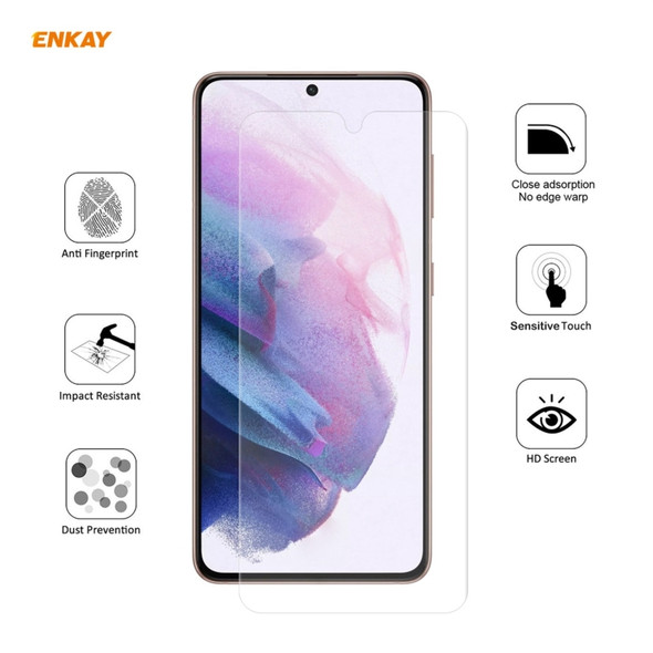 For Samsung Galaxy S21 5G 5 PCS ENKAY Hat-Prince 0.1mm 3D Full Screen Protector Explosion-proof Hydrogel Film