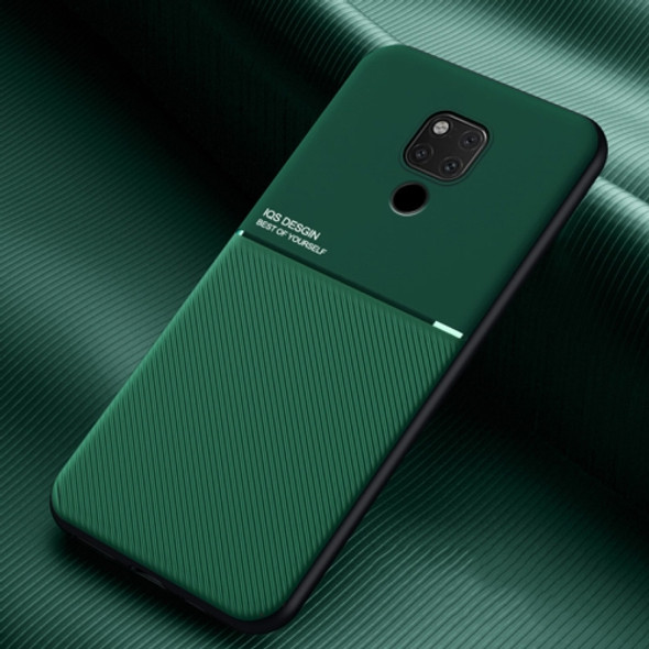 For Huawei Mate 20 X Classic Tilt Strip Grain Magnetic Shockproof PC + TPU Case(Green)