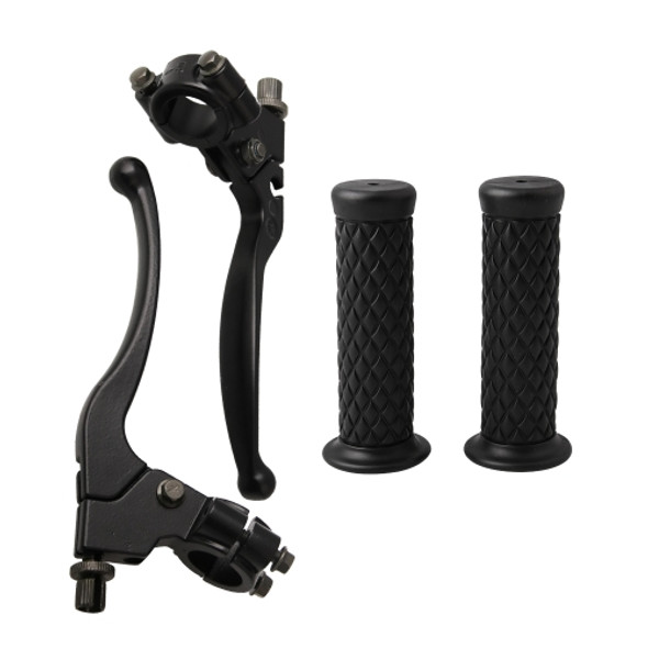 2 PCS Modified Motorcycle 22mm Clutch Brake Handle Levers Perch with 7/8 Motorcycle Grips for Honda