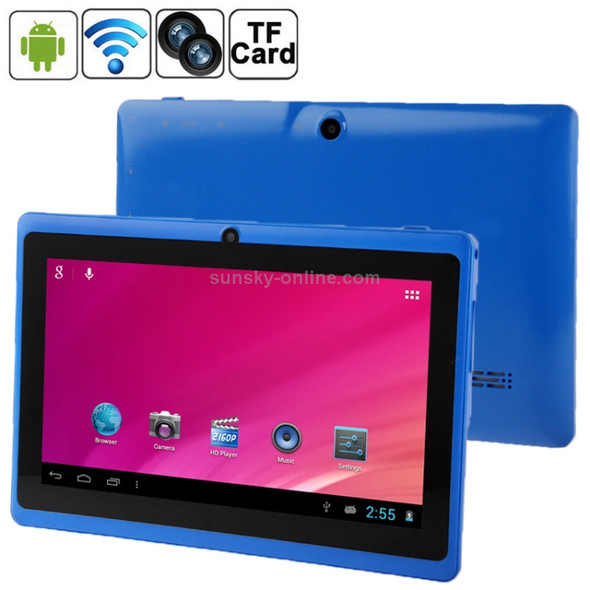 Q88 Tablet PC, 7.0 inch, 1GB+8GB, Android 4.0, 360 Degree Menu Rotate, Allwinner A33 Quad Core up to 1.5GHz, WiFi, Bluetooth(Blue)