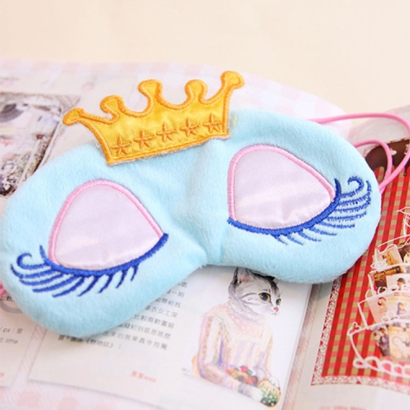 2 PCS 3D Plush Princess Sleep Mask Rest Travel Sleeping Cover Eye-patch(Lake Blue)