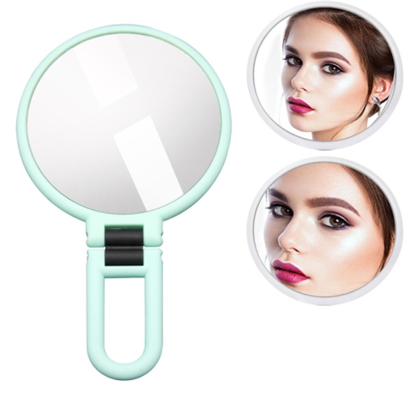 Portable Handheld Folding Adjustable Mount Magnifying Makeup Mirror, Size:5 Times(Green)