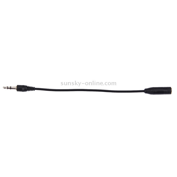 3.5 Male to 2.5 Female Converter Cable, Length: 17cm(Black)