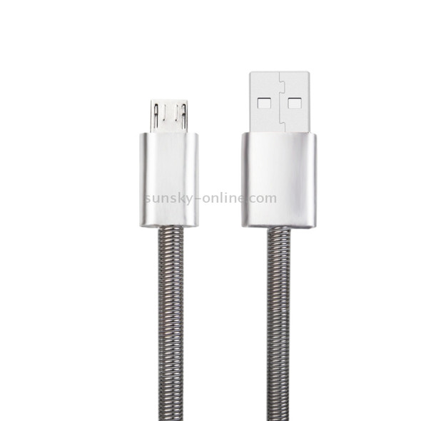 80cm High Speed Spring Style Micro USB to USB 2.0 Data Sync Charging Cable for Samsung, HTC, Sony, Huawei, Xiaomi, Lenovo and Other Android Smartphones(Silver)