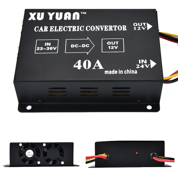 XUYUAN 480W Step-Down Converter 24V to 12V 40A Automotive DC Power Buck Converter