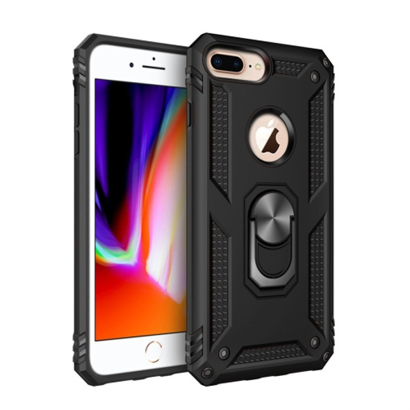 Sergeant Armor Shockproof TPU + PC Protective Case for iPhone 7 / 8 Plus, with 360 Degree Rotation Holder (Black)