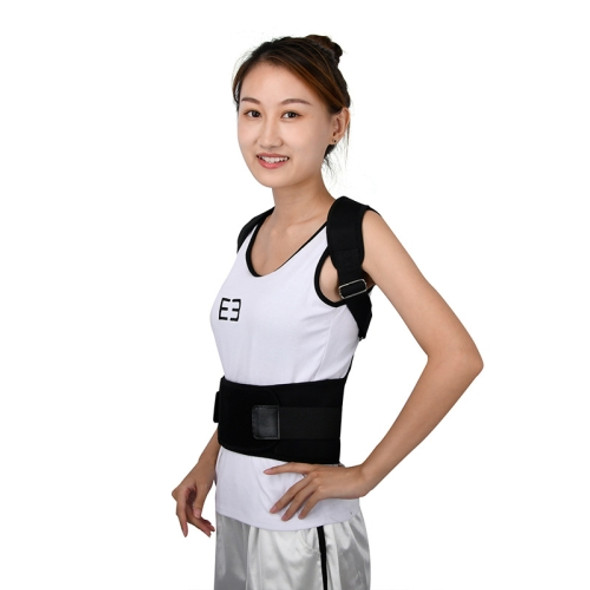 Adult Back Posture Correction Belt Kyphosis Correction Body Restraint Belt, Specification: XL(Black)