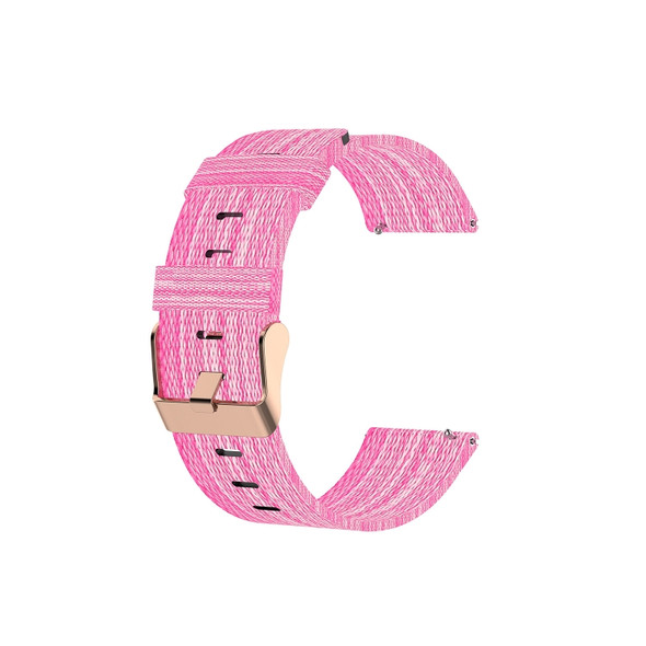 For Galaxy Watch 46mm Nylon Canvas Strap(Pink)