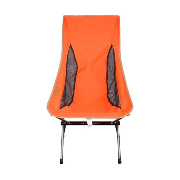 CLS Outdoor Folding Chair Heightening Portable Camping Fishing Chair(Orange)