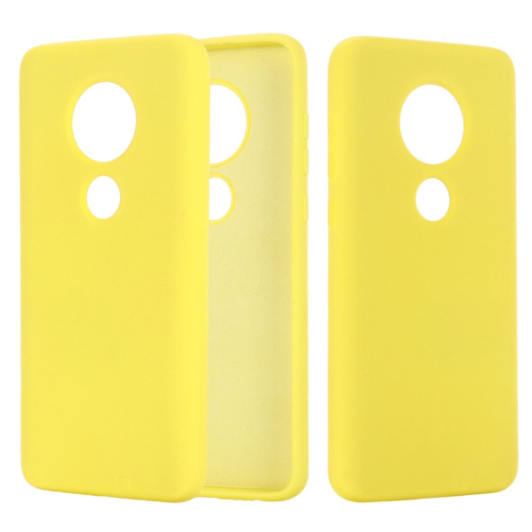 Solid Color Liquid Silicone Shockproof Full Coverage Case For Motorola Moto E5 & G6 Play(Yellow)