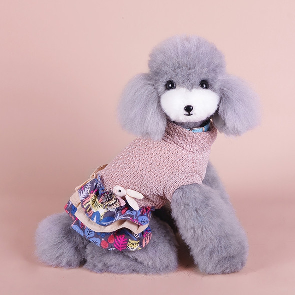 Autumn And Winter Pet Skirt Teddy Bichon Hiromi Schnauzer Yorkshire Small Dog Clothes, Size: XL(Light Coffee)