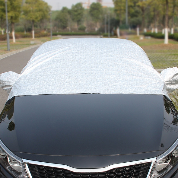 Car Half-cover Car Clothing Sunscreen Heat Insulation Sun Nisor, Aluminum Foil Size: 4.8x1.7x1.5m