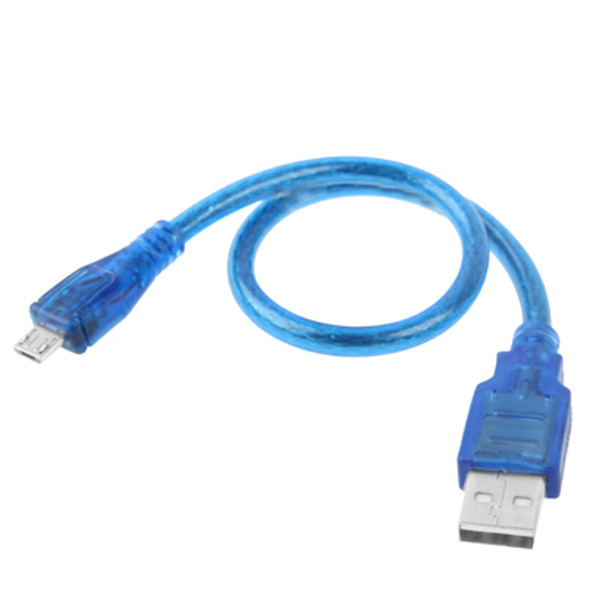USB 2.0 to Micro USB Male Adapter Cable for Galaxy S IV / i9500 / S III / i9300 /Note II / N7100 / i9220 / i9100 / i9082 / Nokia / LG / BlackBerry / HTC One X /Amazon Kindle / Sony Xperia etc, Length: 30cm(Blue)
