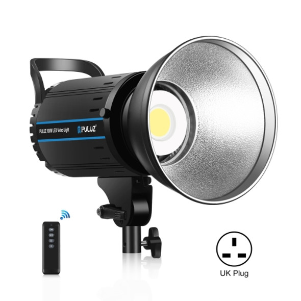 PULUZ 100W Studio Video Light 5600K Monochromatic Temperature Built-in Dissipate Heat System with Remote Control(UK Plug)