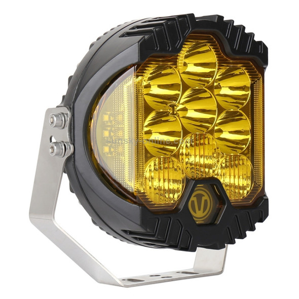 OL-1950Y 7 inch DC12V-30V 8000LM 6500K 90W Car LED Light on Three Sides Headlight for Jeep Wrangler (Gold Light)