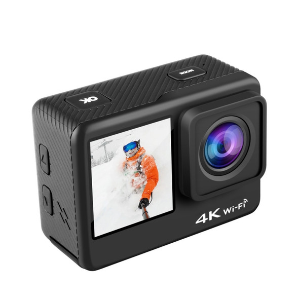 C1 Dual-Screen 2.0 inch + 1.3 inch Screen Anti-shake 4K WiFi Sport Action Camera Camcorder with Waterproof Housing Case,  Allwinner V316, 170 Degrees Wide Angle (Black)