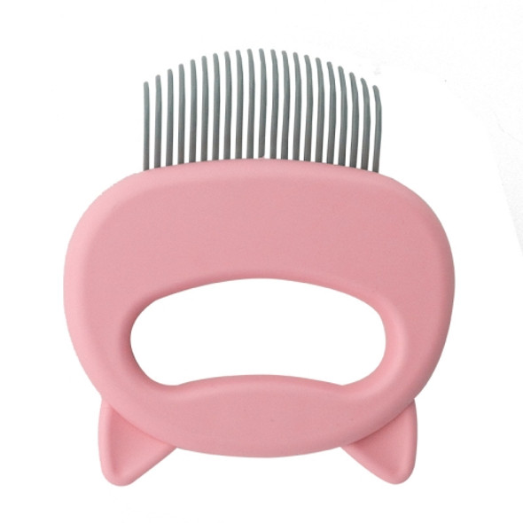 2 PCS Pet Lice Comb Cat Hair Removal Comb Pet Massage Supplies(Pink)