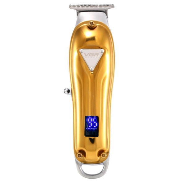 VGR V-063 8W USB Household Portable Metal Hair Clipper with LCD Display(Gold)