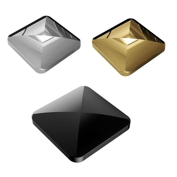 Desktop Kinetic Energy To Vent Stress Relief Fingertip Spinner Toy, Style: Zinc Alloy Quadrilateral Black