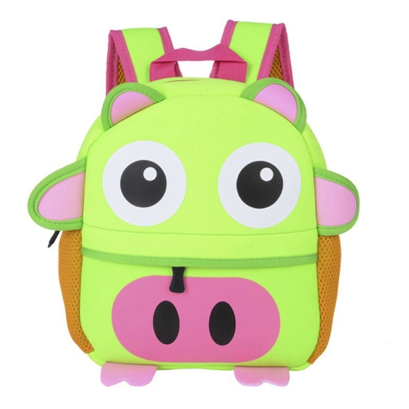 Cute Kid Toddler Schoo Bags Kindergarten Children Schoolbag 3D Cartoon Animal Bag(Green Pig)