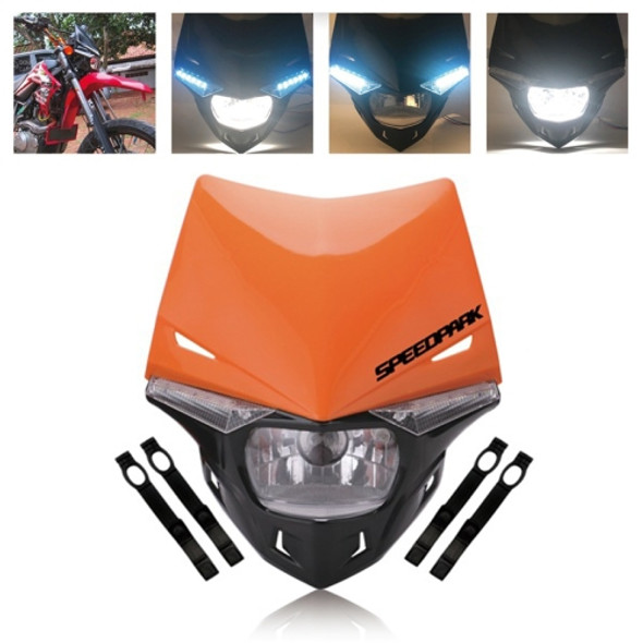 Speedpark Cross-country Motorcycle LED Headlight Headlamp Assembly for KTM(Orange)
