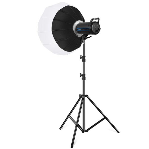 PULUZ 150W 5600K Studio Video Light + 2.8m Light Holder + 65cm Foldable Lantern Softbox Photography Kit(US Plug)