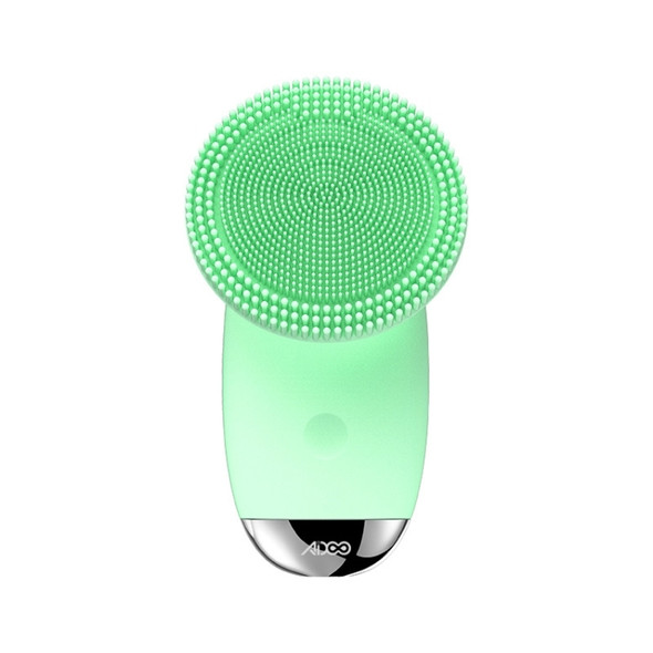 ADOO YQ-008 Silicone Facial Cleansing Apparatus Micro-Vibration Magnetic Absorption Sonic Cleansing Facial Massage Apparatus(Green)