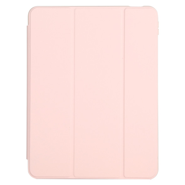 Silicone Magnetic Splitting Horizontal Flip Leather Case with Holder & Pen Slot & Sleep / Wake-up Function for iPad Air (2020) 10.9 inch(Pink)