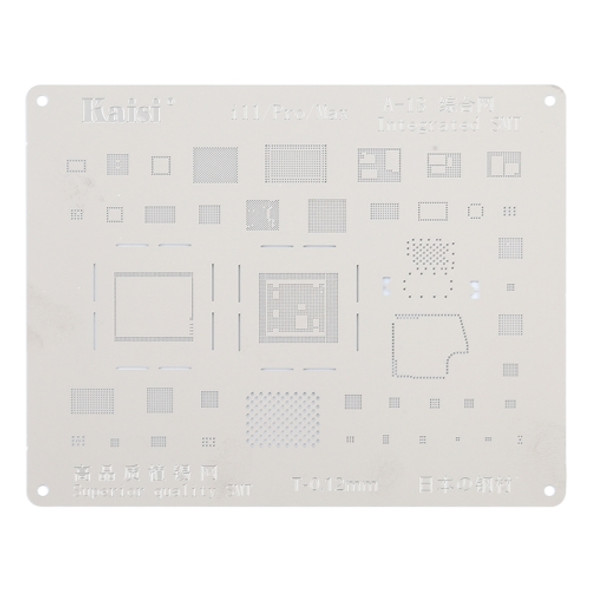 Kaisi A-13 IC Chip BGA Reballing Stencil Kits Set Tin Plate For iPhone 11 / 11 Pro / 11 Pro Max