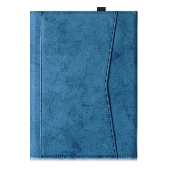 For iPad Air (2019) Marble Cloth Texture Horizontal Flip Leather Case with Pen Slot & Holder without Keyboard(Dark Blue)