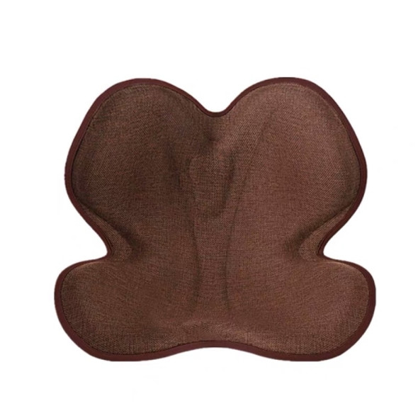 Petal Beautiful Buttocks Correction Seat Cushion Sedentary Waist Guard Anti-Hunchback Cushion, Size: Free Size(Brown)