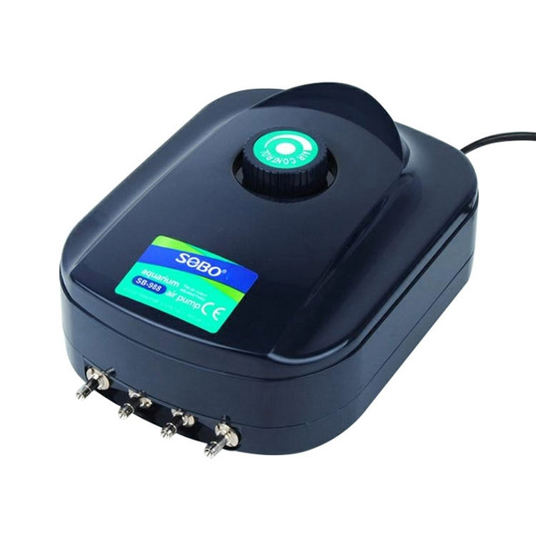 SOBO SB-988 12W 4 Outlets Adjustable Flow Silent Aquarium Air Pump Fish Tank Oxygen Air Pump