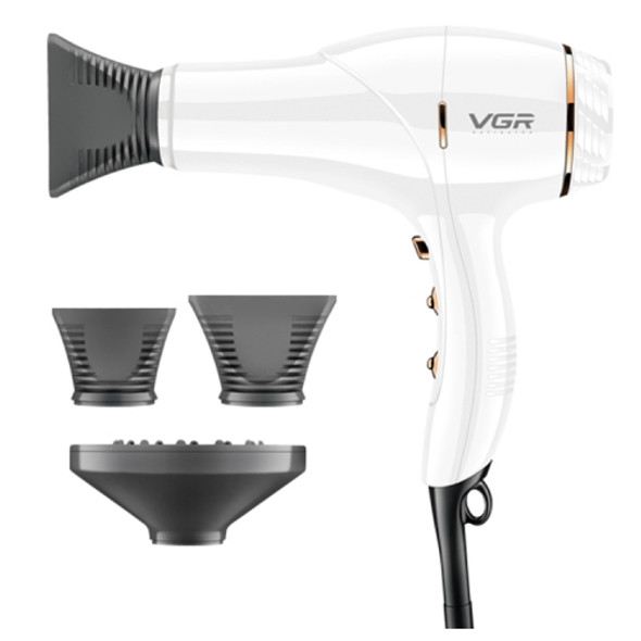 VGR V-409 2200W Negative Ion Hair Dryers with 3 Gear Adjustment, Plug Type: EU Plug (White)