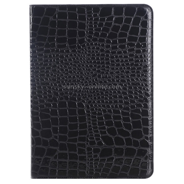 Crocodile Texture Horizontal Flip Leather Case with Holder & Card Slots & Wallet for Galaxy Tab A 9.7 / T550 / T555 / P550 /P555(Black)