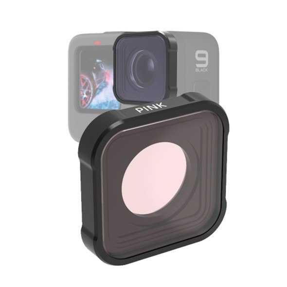 JSR KB Series Diving Color Lens Filter for GoPro HERO9 Black(Pink)