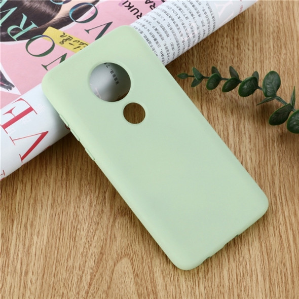 Solid Color Liquid Silicone Shockproof Full Coverage Case For Motorola Moto G7 Play(Green)