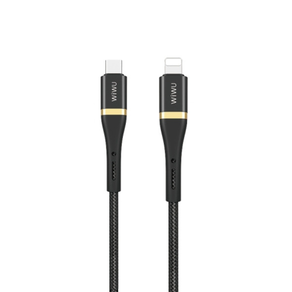 WIWU Elite Series ED-103 2.4A USB-C / Type-C to 8 Pin Interface Nylon Braided Fast Charging Data Cable, Cable Length: 1.2m