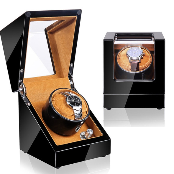 Automatic Watch Shaker Electric Rotating Winding Watch Gift Box, US Plug(Blacklose)